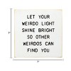 Slickblue Funny Weirdo Quote Wood Sign – Rustic 7x7 Wall Art – Unique Home Decor Plaque, Multiple Color Options - 3 of 3