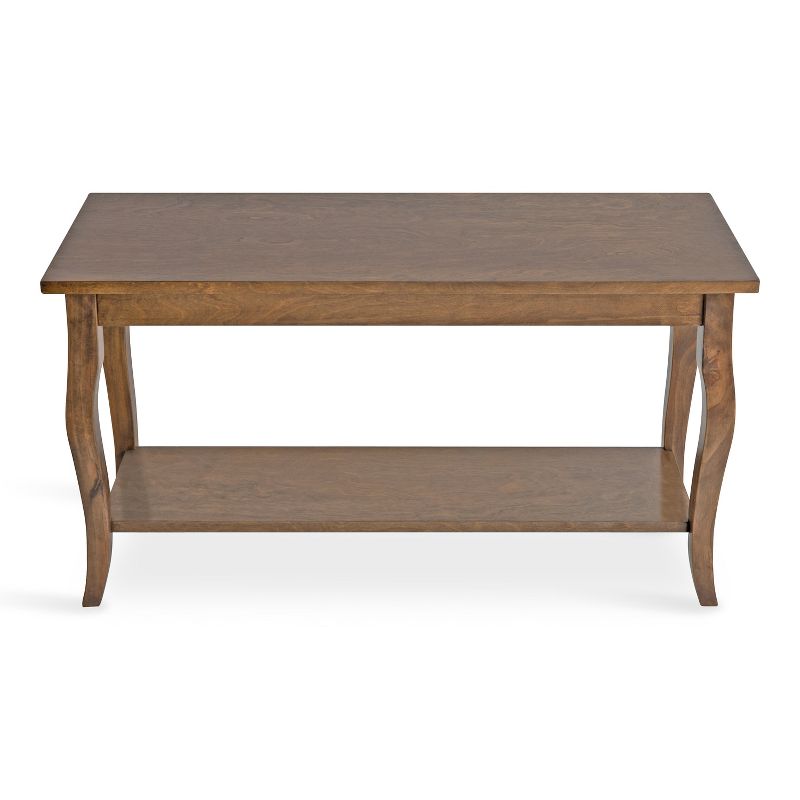 Kate and Laurel Lillian Rectangle MDF Bench, 36x14.5x20, Rustic Brown, 3 of 9