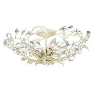 VAXCEL Jardin 19-in W Crystal Bronze Vintage Vine Semi Flush Mount Ceiling Light - 1 of 4