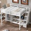TiramisuBest Full Size Loft Bed Frame with Wardrobe,Low Storage Table and Storage Staircase - 2 of 4