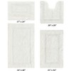 Lux Premium 100% Cotton Tufted Solid Reversible 4 Piece Bath Rug Set – Ultra-Soft, Water-Absorbent, Durable, Machine Washable Bathroom Rug - 2 of 4