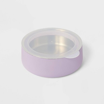 Lidded Stainless Steel Cat and Dog Bowl - 2 Cups - Lavender - Boots &#38; Barkley&#8482;