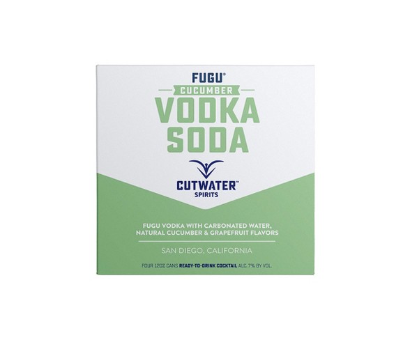Cutwater Spirits Fugu Cucumber Vodka Soda - 4pk / 12 fl oz Cans