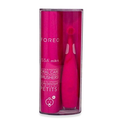 FOREO Issa Mikro Rechargeable Baby Electric Toothbrush with Soft Silicone Bristles, Fuchsia
