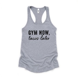 Simply Sage Market Women's Gym Now Tacos Later Graphic Racerback Tank - 1 of 3