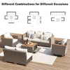 YOOCOZZ 7-Piece Wicker Conversation Set with Thick Cushion and Acacia Storage Table - 3 of 4
