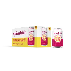 Spindrift Strawberry Lemonade Sparkling Water - 8pk/12 fl oz Cans - 1 of 4