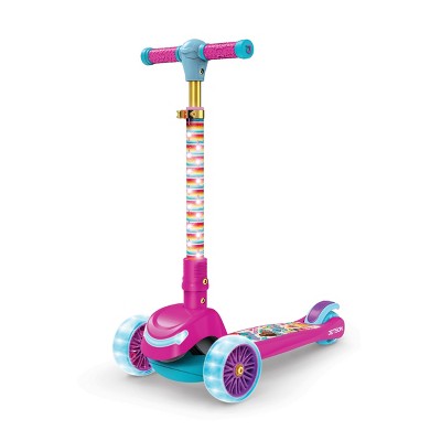 pink three wheel scooter