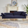 NicBex Teddy Buttons Tufted Accent Loveseat Sofa with Side Pocket & Foldable Armrest,Folding Sleeper Chair for Living Room,Bedroom - 3 of 4