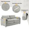 68.1" Chenille Curved-Arm Loveseat Sofa with Double-Layered Cushions, Detachable Lumbar Pillow, and Elegant Stitching - 4 of 4