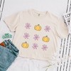 Simply Sage Market Women's Pumpkins and Flowers Short Sleeve Relaxed Fit Cropped Tee - 3 of 4
