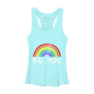 Adult Design By Humans Be You Rainbow Pride By Chos Racerback Tank Top - 1 of 2