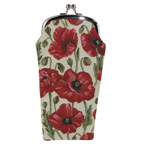 Ctm Women s Poppy Print Tapestry Glasses Case Target