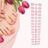 Unique Bargains French Almond Fake Nails White 4 Pcs - 4 of 4