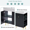 NicBex 21.6" Bathroom Vanity with Sink, Bathroom Cabinet Storage with 2 Spacious Drawers and 2 Open Shelf for Bathroom, Black - 3 of 4
