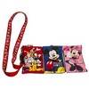 3 X Disney Mickey Minnie & Friends Lanyard with ID Badge Holder Wallet Coin Purse Ticket Key Chain - 3 of 3