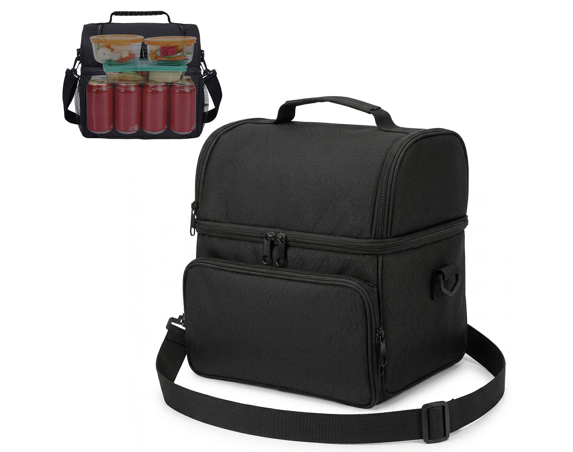 Camping Cooler Bag14.5L Lunch Box for Men Women Portable Coolers Bag Lunchbox Insulated Crossbody Bag Work Beach Travel