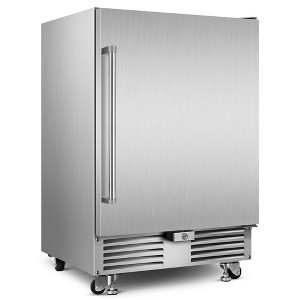 RAPSUAR 3.1 Cu.Ft.15 in.Built-In/Fressstanding Outdoor Beverage Cooler Fridge With Adjustable Feets, Waterproof, Stainless Steel - 1 of 4