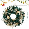 18 Inch Pre-Lit Christmas Wreath, Artificial Christmas Wreath with LED Lights - 2 of 4