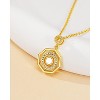 Molenia Dainty Necklace, Dual-Sided Roman Numerals (I-XII) CZ Pendant Necklace, 14K Gold S925, Birthday Gift for Her - 3 of 4