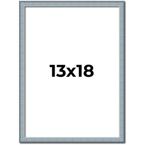 PosterPalooza | Textured Blue Picture Frame - UV Acrylic, Foam Board Backing, Hanging Hardware - 1 of 4