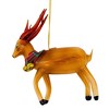 Italian Ornaments 5.0 Inch Plaidrick Frostbell Reindeer Antlers Tree Ornaments - 3 of 4