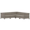 vidaXL Garden Lounge Set Grey PE rattan, powder-coated steel Large - 3 of 4