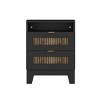 Farmhouse 2-Drawer Wooden Nightstand, Rustic Wood Side Table with Storage for Bedroom or Living Room – Maison Boucle - 4 of 4