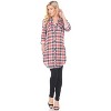 Women's Piper Stretchy Plaid Tunic with Pockets - White Mark - 2 of 3