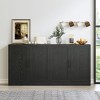 PexFix Set of 2 Kitchen Sideboard Cabinet,Dining Cabinets with Adjustable Shelf 31"x31"x16" - 2 of 4