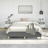 vidaXL Queen Bed Frame, Fabric Upholstered Platform Bed Frame, Dark Gray, No Mattress - 3 of 4