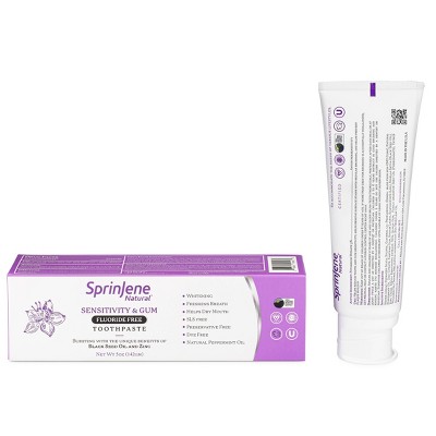 SprinJene Sensitivity & Gum Fluoride-Free Toothpaste - 5oz/2ct