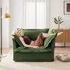 Modern Chenille Fabric Single Sofa With 1 Big Back Cushion And 2 Big Pillows,Single Couch,Slipcovered Chair-Maison Boucle - 3 of 4