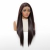 Jessie's Wig 28 Inch Long Straight Wig Middle Part Synthetic Hair 13x6 Lace Wigs Shiny Brown 1 Pc/Pack - 4 of 4