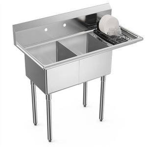 winado 2 Compartment 304 Stainless Steel Sink With Right Side Drainboard - 1 of 4