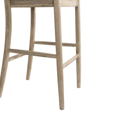 Keaton Natural Wood X-Back Bar Stool
