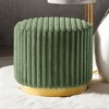 GlasFlength Accent Chairs Sofa Stool Footstool Vanity Stool Makeup Armless Chair Lazy Chair for Living Room, Green, 16"*16"*18" - 3 of 4