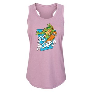 Women's - Teenage Mutant Ninja Turtles - So Board Graphic Racerback Tank - 1 of 4