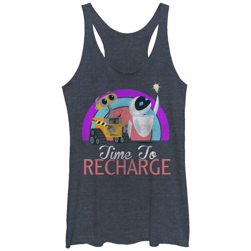 Women's Wall-E Time to Recharge Racerback Tank Top, 1 of 4