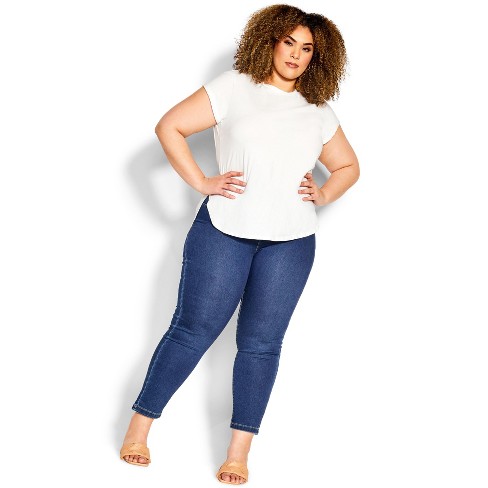 Plus size hotsell pull on jeans