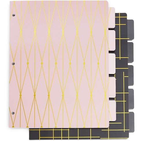 Paper Junkie 6 Pack Page Dividers For 3 Ring Binder With Tabs, 5 ...