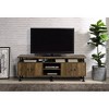 Chic Crate-Rustic Oak TV Stand – Ensata II Black Finish Media Console w/ Multi-Tier Storage, Modern Farmhouse Design for Living Room & Bedroom - 3 of 4