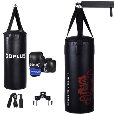 Costway 2 FT Kids Punch Bag Boxing Set Kick Ball Gloves Skipping Rope Hook Children Boys