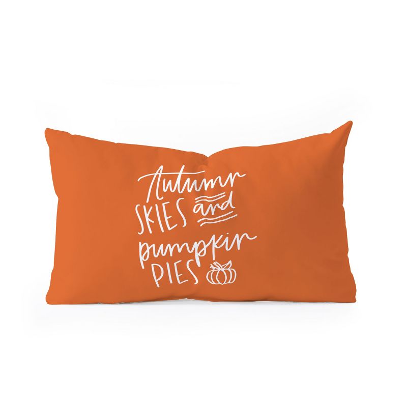 Chelcey Tate Autumn Skies And Pumpkin Pies Orange Oblong Throw Pillow - Society6, 1 of 3
