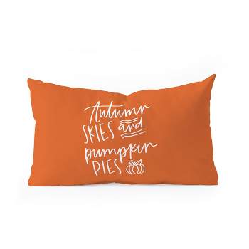 Chelcey Tate Autumn Skies And Pumpkin Pies Orange Oblong Throw Pillow - Society6