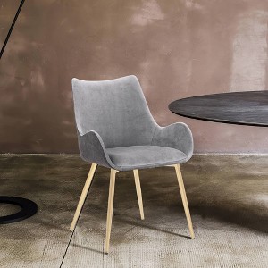 Avery Fabric/Metal Dining Room Chair - Armen Living - 1 of 4