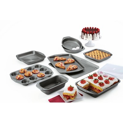 Circulon Gray Nonstick 10-Piece Bakeware Set with Lid