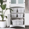 Design Imports Set of 5 Vintage Gray Chicken Wire Bleached Liner Baskets White: Metal Storage & Hand Towel Basket Set - 4 of 4