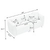 89 Inch Living Room Upholstered Sofa,Cotton Linen Armrests Sofa,Modern Sofa with Pillows and Wood Frame for Apartment or Office-Koiai - 4 of 4