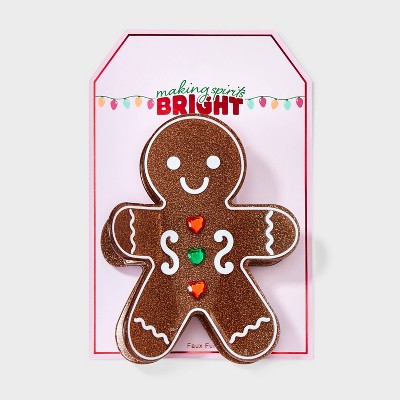 Gingerbread Man Claw Hair Clip - Brown - image 2